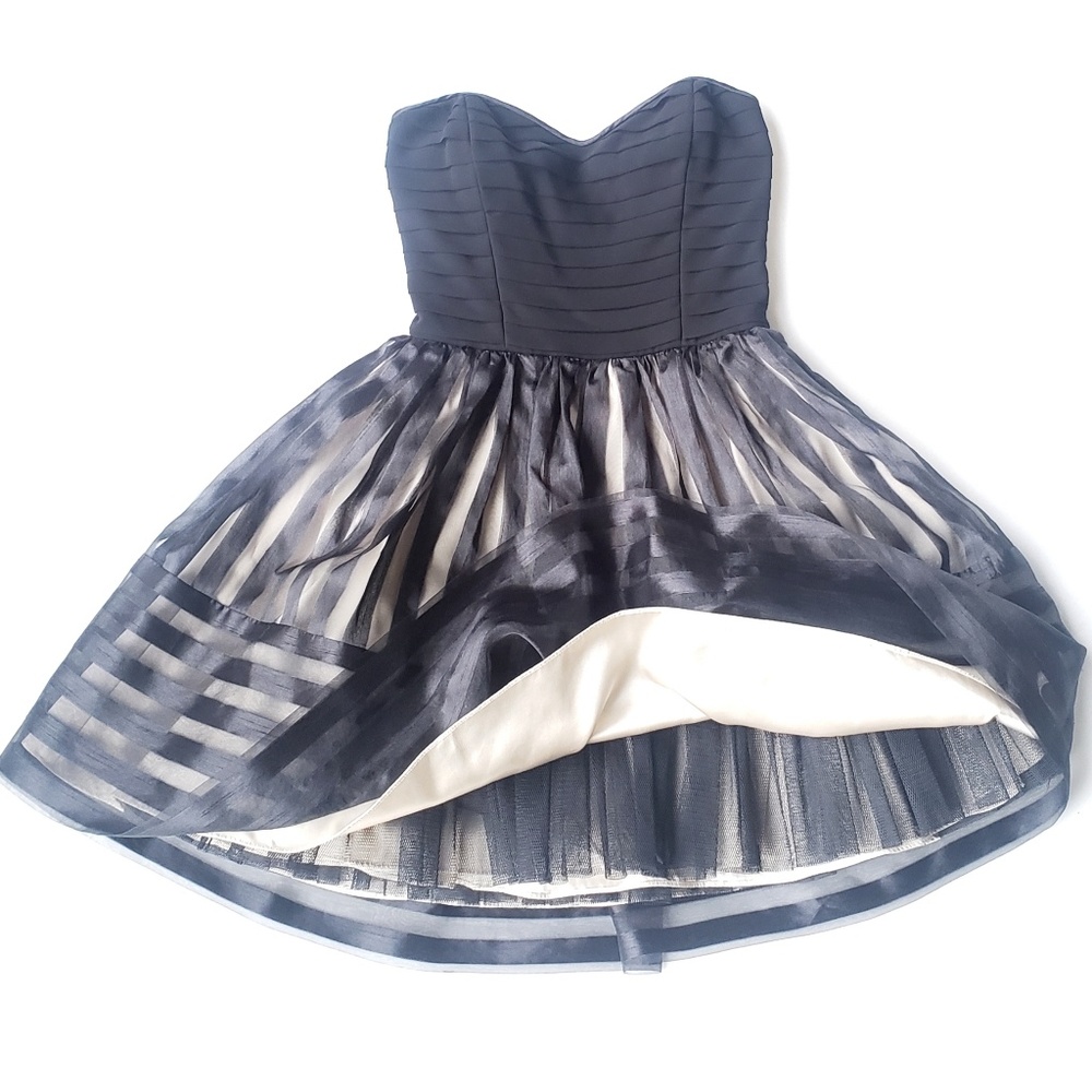 Betsey Johnson Black and Cream Mini Dress